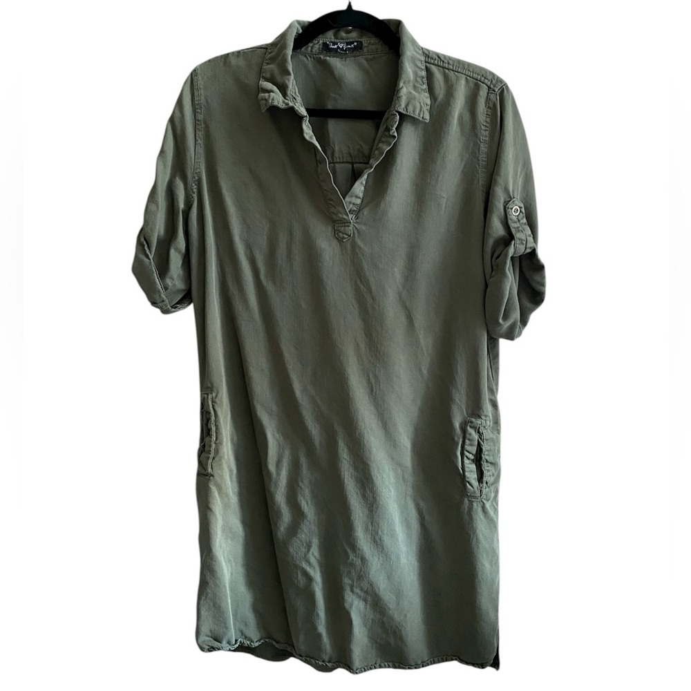 Velvet Heart Dress Olive Green Short Sleeve